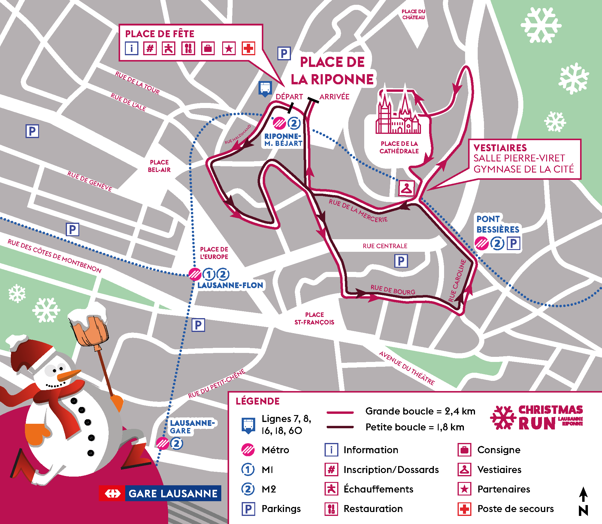 Parcours samedi Christmas Run 2023